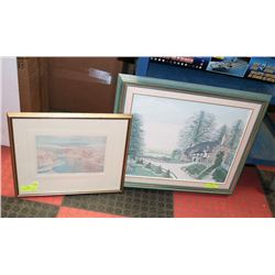 LOT OF 2 ORIGINAL WATER COLOR BY SVRCEK 86, "BOW