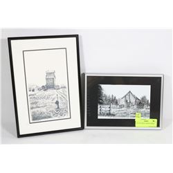 LOT OF 2 PENCIL ART BY COPIOO,