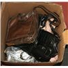 ESTATE BOX OF PURSES INCLUDES GUESS, ROOTS & MORE