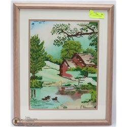 LARGE CROSS STITCH FRAMED