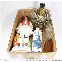 FLAT OF VINTAGE BARWARE