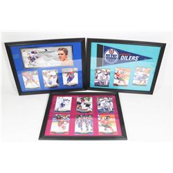 LOT OF 3 CONNOR MCDAVID FRAMED CARD PICTURES.