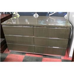 GREY 6 DRAWER DRESSER