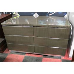 GREY 6 DRAWER DRESSER