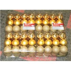 48 GOLD COLORED CHRISTMAS BULBS