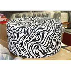 NEW ZEBRA PATTERN OTTOMAN