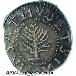 1652[SHILNG] Pine Tree Shilling, Large Planchet AU53 PCGS.