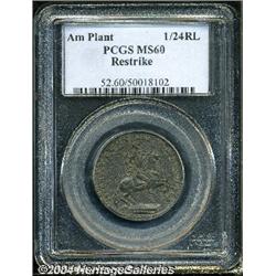 (1688)[TOKEN] American Plantations Token, Restrike MS60 PCGS.