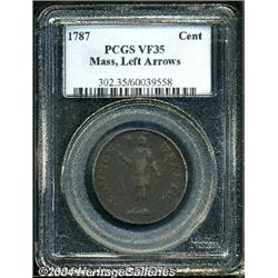 1787[1C] Massachusetts Cent, Arrows in Left Talon VF35 PCGS.