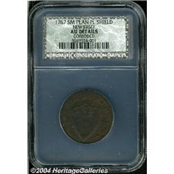 1787[COPPER] New Jersey Copper, Small Planchet, Plain Shield AU50 Details, Corroded, NCS.