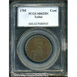 1795[1C] Talbot Allum & Lee Cent MS62 Brown PCGS.