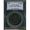 Image 1 : 1783[1C] Washington & Independence Cent, Large Military Bust XF40 PCGS.