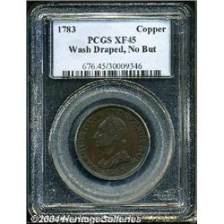 1783[1C] Washington & Independence Cent, Draped Bust, No Button XF45 PCGS.