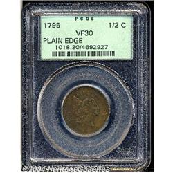 1795[1/2 C] Plain Edge VF30 PCGS.