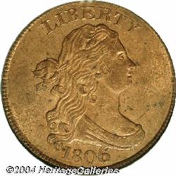 1806[1/2 C] Large 6, Stems MS63 Red PCGS.