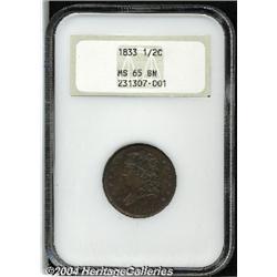 1833[1/2 C] MS65 Brown NGC.