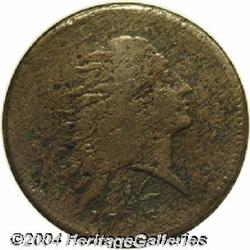 1793[1C] Wreath Cent--Lettered Edge--Corroded--ANACS. VF Details, Net Fine 12.