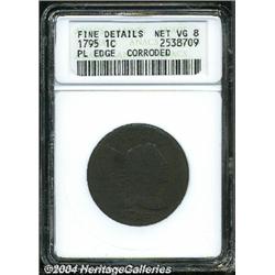1795[1C] Plain Edge--Corroded--ANACS. Fine Details, Net VG8.
