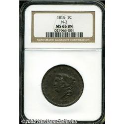 1816[1C] MS65 Brown NGC.