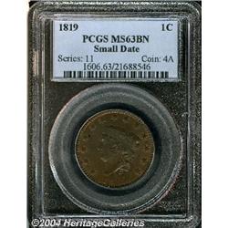 1819[1C] Small Date MS63 Brown PCGS.