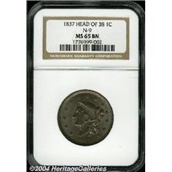 1837[1C] Head of 1838 MS65 Brown NGC.