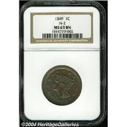 1849[1C] MS63 Brown NGC.