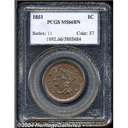 1851[1C] MS66 Brown PCGS.