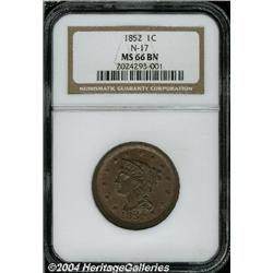 1852[1C] MS66 Brown NGC.