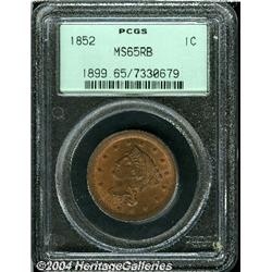 1852[1C] MS65 Red and Brown PCGS.