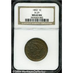 1853[1C] MS63 Brown NGC.