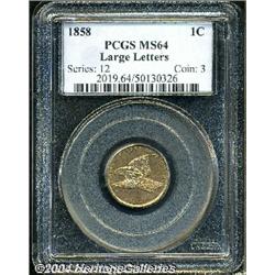 1858[1C] Small Letters MS64 PCGS.