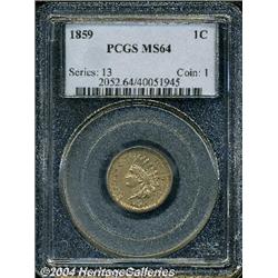 1859[1C] MS64 PCGS.