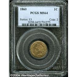 1860[1C] MS64 PCGS.