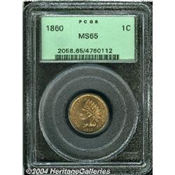 1860[1C] MS65 PCGS.