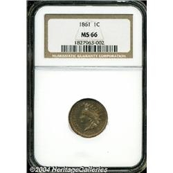 1861[1C] MS66 NGC.