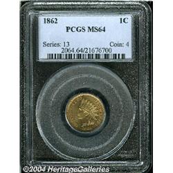 1862[1C] MS64 PCGS.