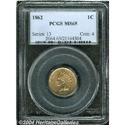 1862[1C] MS65 PCGS.