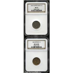 1864[1C] Copper-Nickel MS63 NGC,
