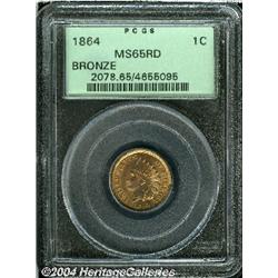 1864[1C] Bronze No L MS65 Red PCGS.