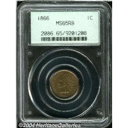 1866[1C] MS65 Red and Brown PCGS.