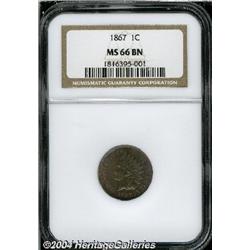 1867[1C] MS66 Brown NGC.
