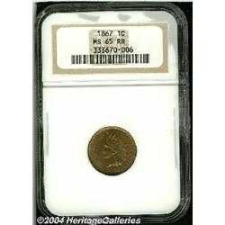 1867[1C] MS65 Red and Brown NGC.