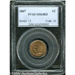 1867[1C] MS63 Red PCGS.