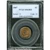 Image 1 : 1867[1C] MS63 Red PCGS.