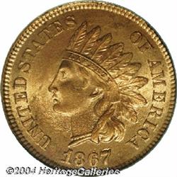 1867/67[1C] MS64 Red PCGS.