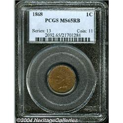 1868[1C] MS65 Red and Brown PCGS.