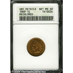 1869[1C]--Unc. Details, Recolored--ANACS. Net MS60.