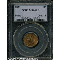 1870[1C] MS64 Red and Brown PCGS.