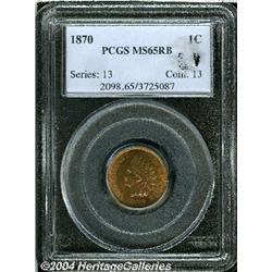 1870[1C] MS65 Red and Brown PCGS.