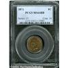 Image 1 : 1871[1C] MS64 Red and Brown PCGS.